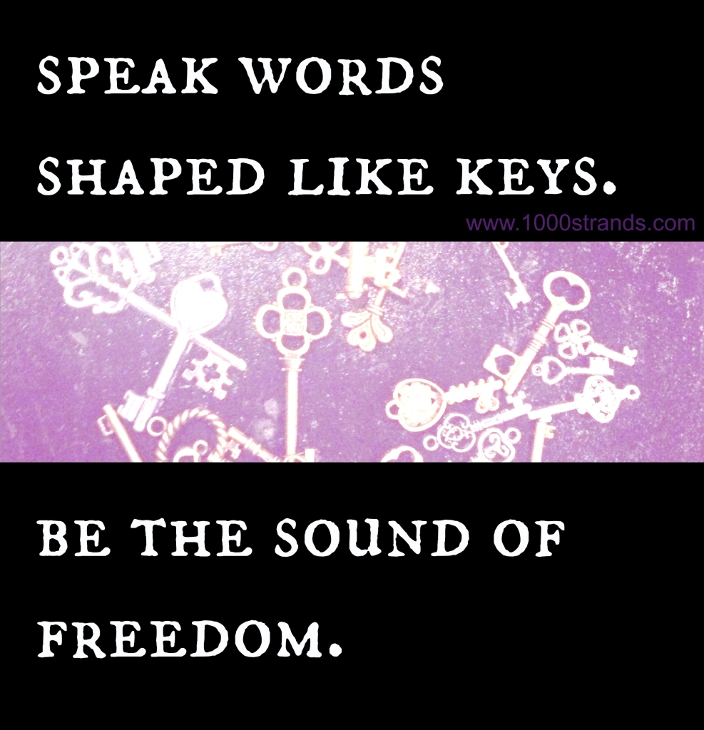 Speak words shaped like keys